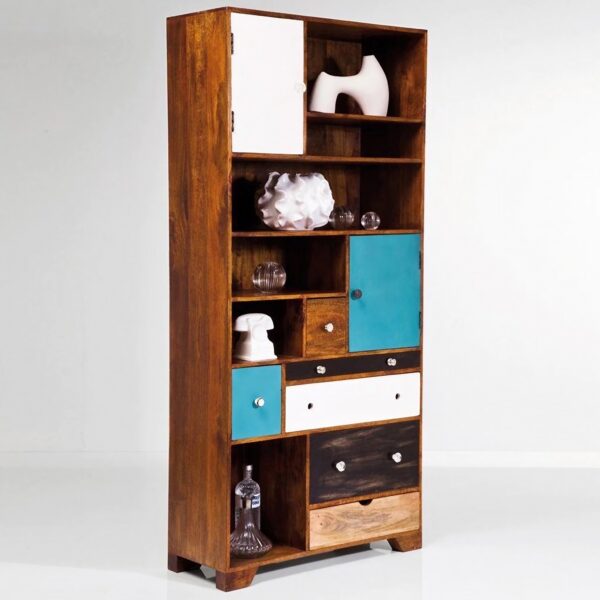 Marwari Bookshelf With 6 Drawers & 2 Doors - Image 3