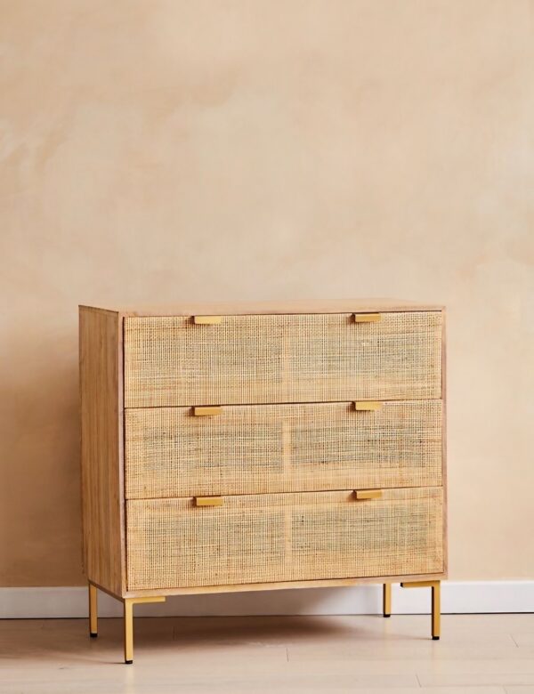 Divi Rattan Webbed Small Chest Of Drawers - Image 4